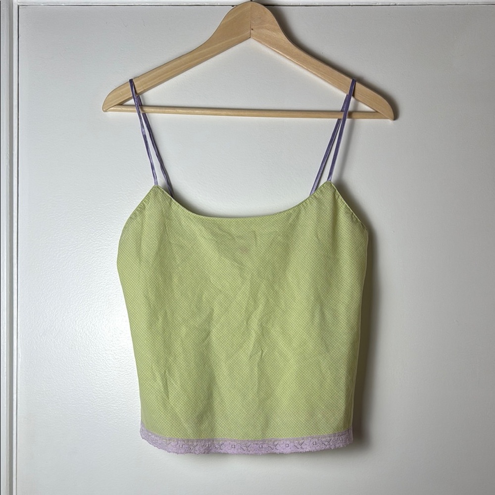 Josie by Natori Lime Green Spaghetti Strap Top - Size 04 / Small